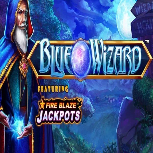 Enjoy Blue Wizard Fire Blaze Jackpots by Rarestone Gaming – logo hosted on novibetlive.gr