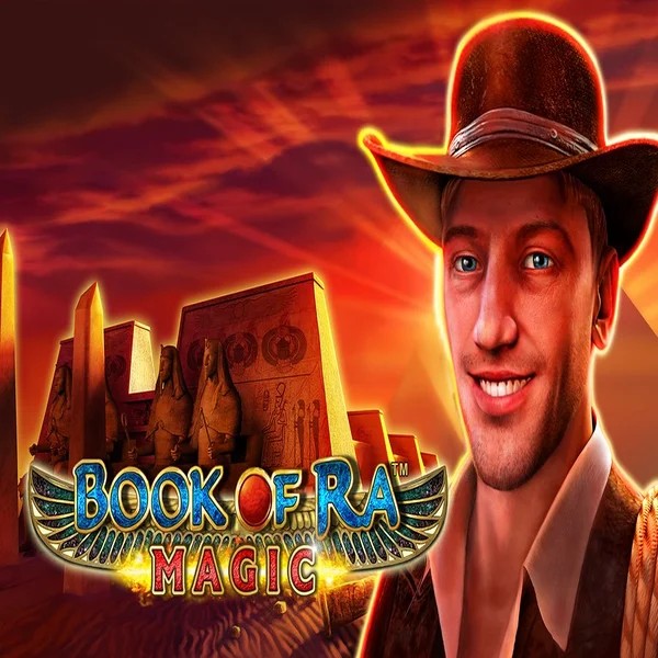 Slots logo of Book of Ra Magic from Greentube at Novibet Casino