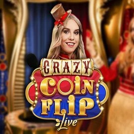 Crazy Coin Flip slot logo by Evolution at Novibet CasinoCrazy Coin Flip